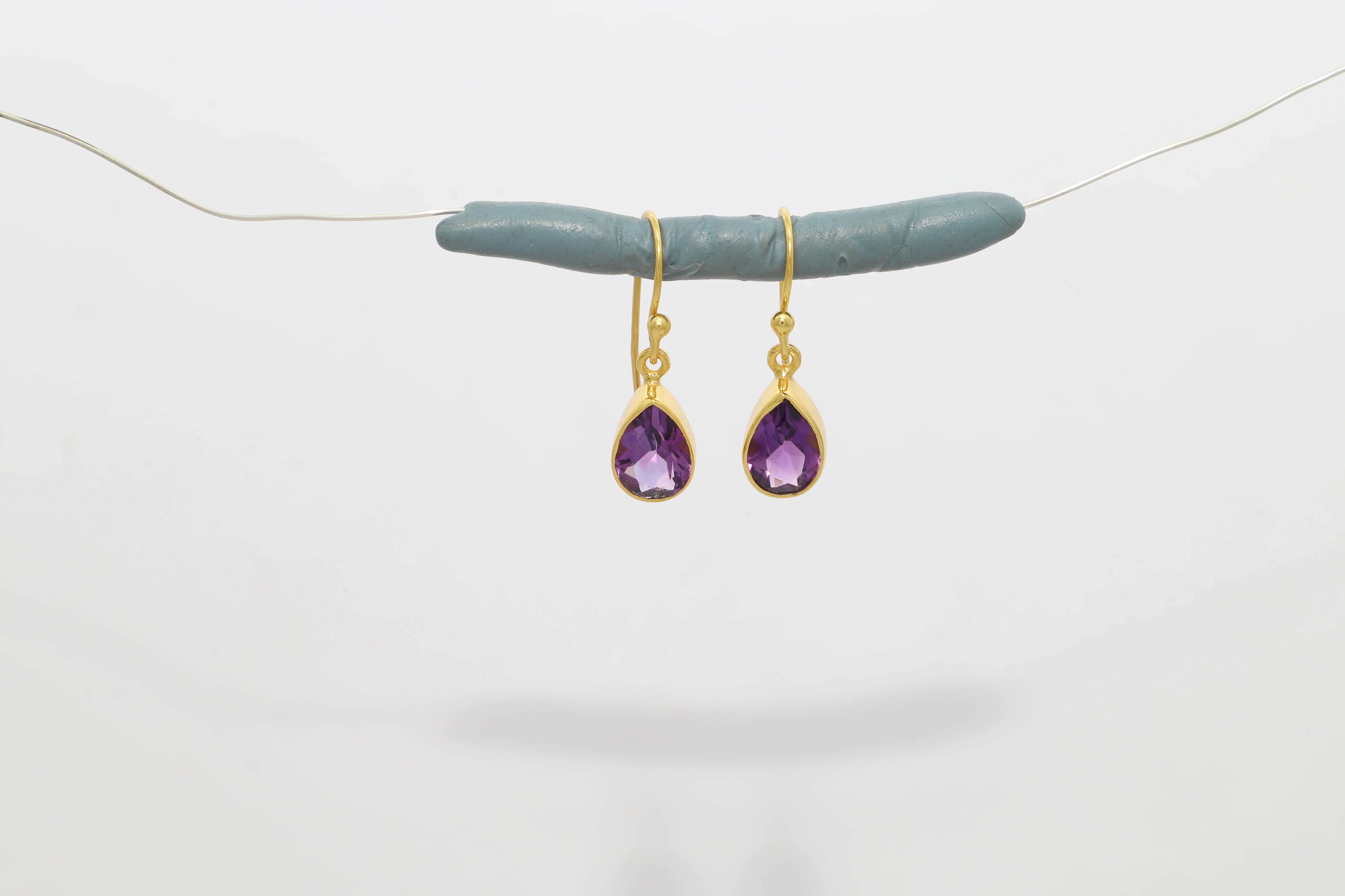 amethyst cut earrings