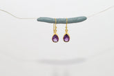 amethyst cut earrings