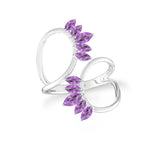 amethyst prong-set ring