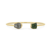 meteorite with moldavite twister bracelet