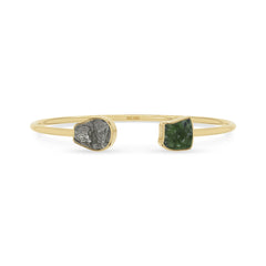 meteorite with moldavite twister bracelet