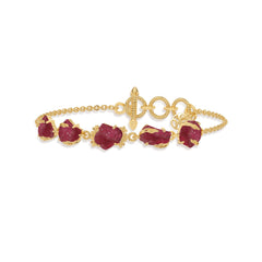 pink tourmaline rough bracelet