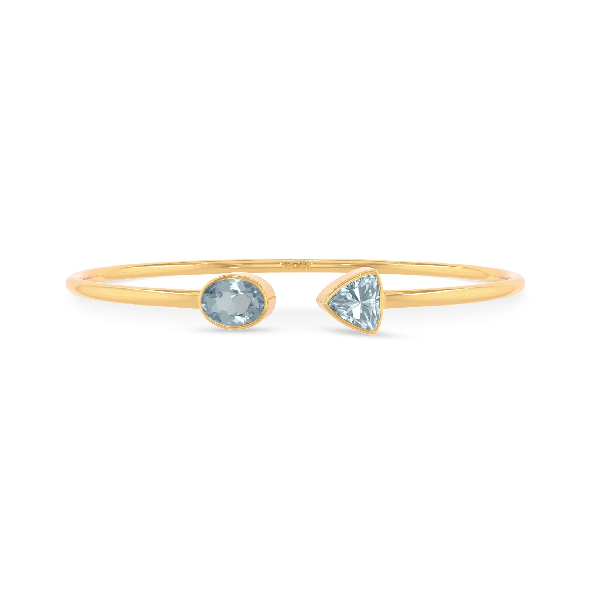 aquamarine cut bracelet