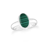 malachite bezel-set ring