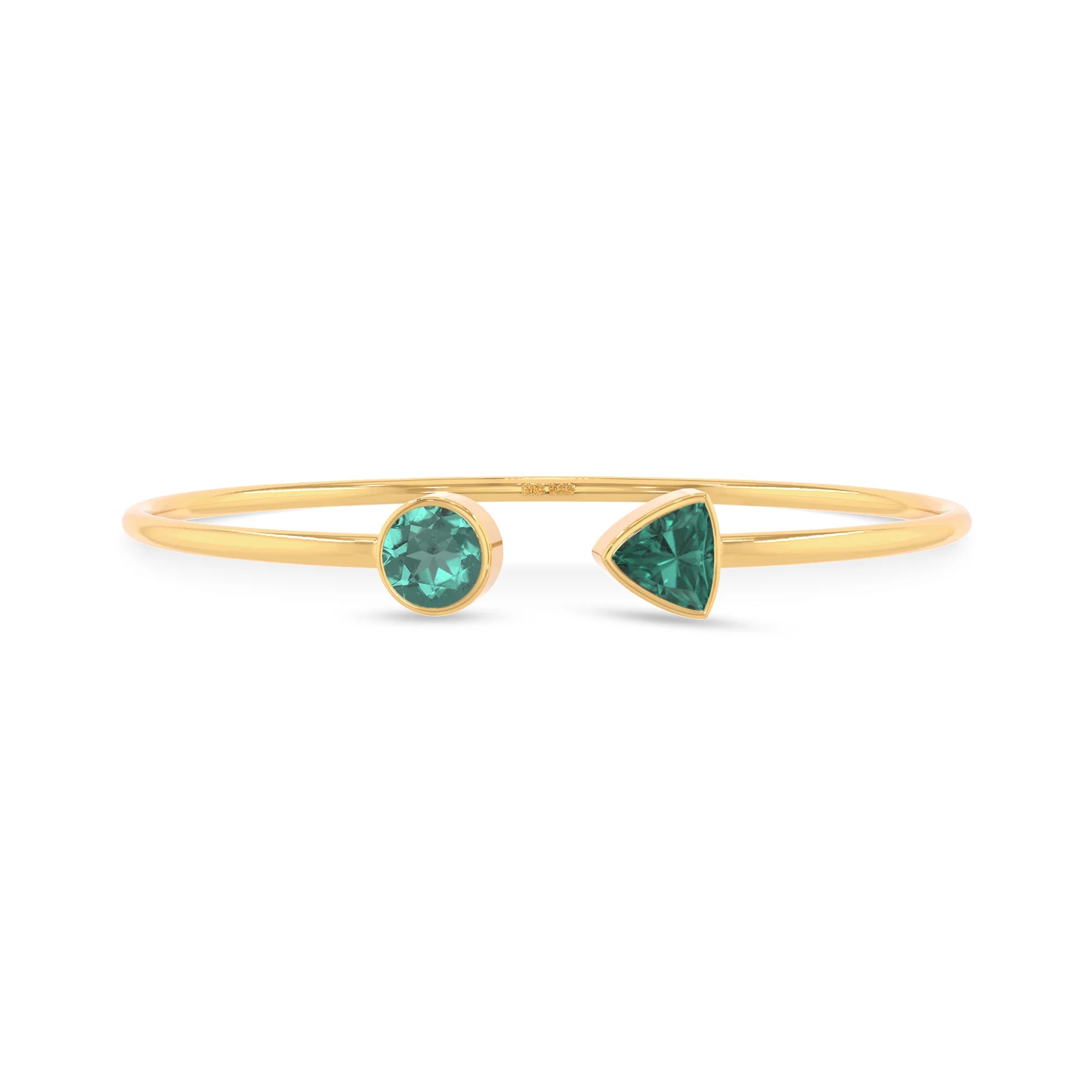 green tourmaline cut bracelet
