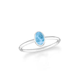 larimar bezel-set ring