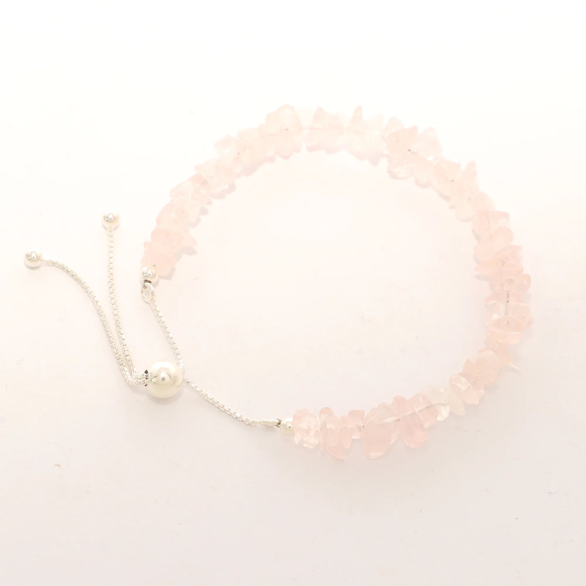 rose quartz rough bracelet