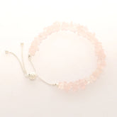 rose quartz rough bracelet