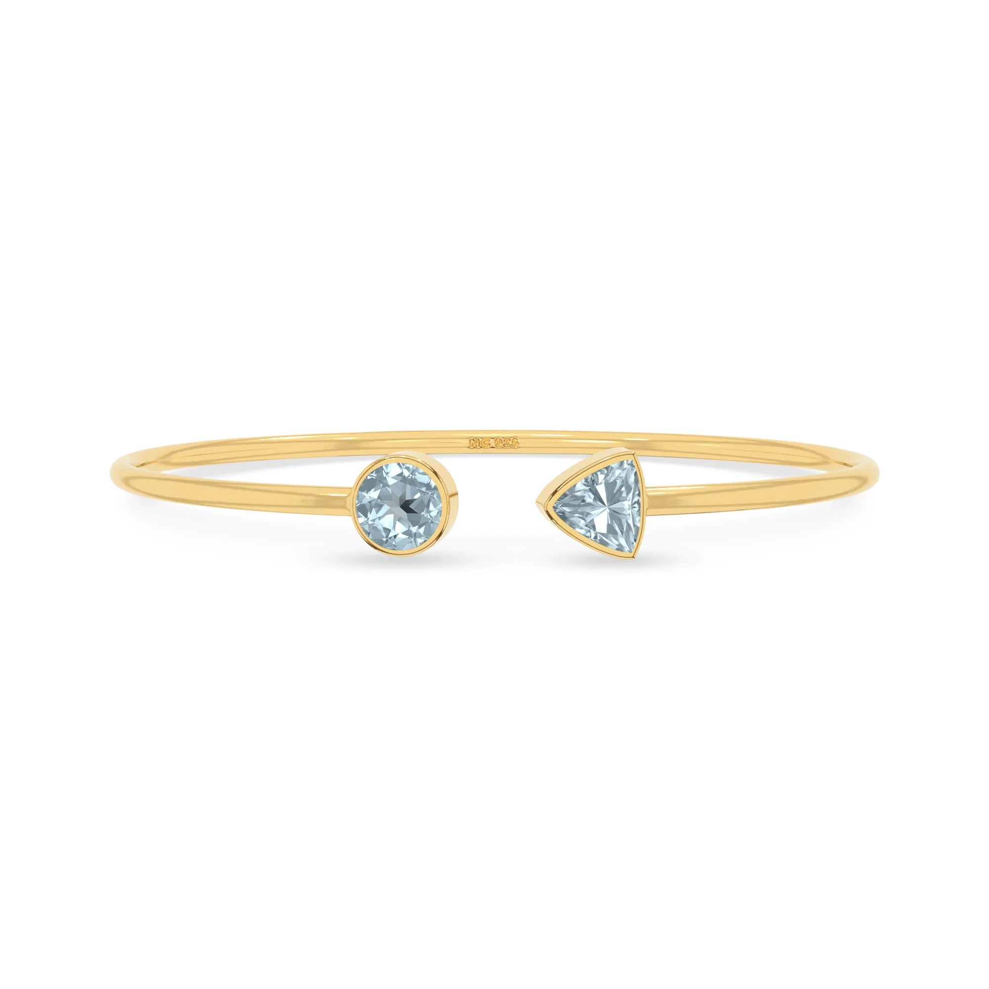 aquamarine cut bracelet