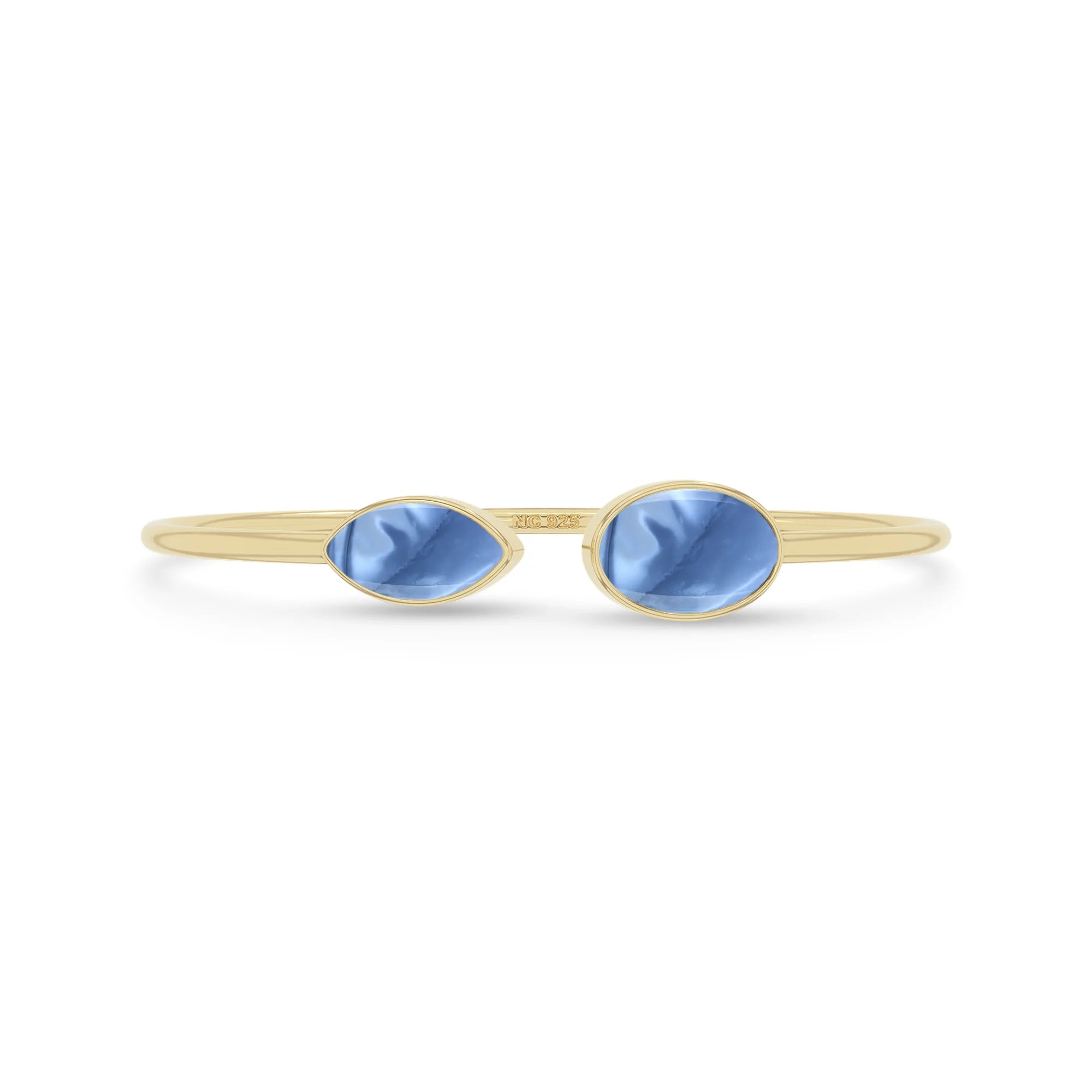 blue opal cab bracelet