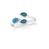 swiss blue topaz prong-set ring