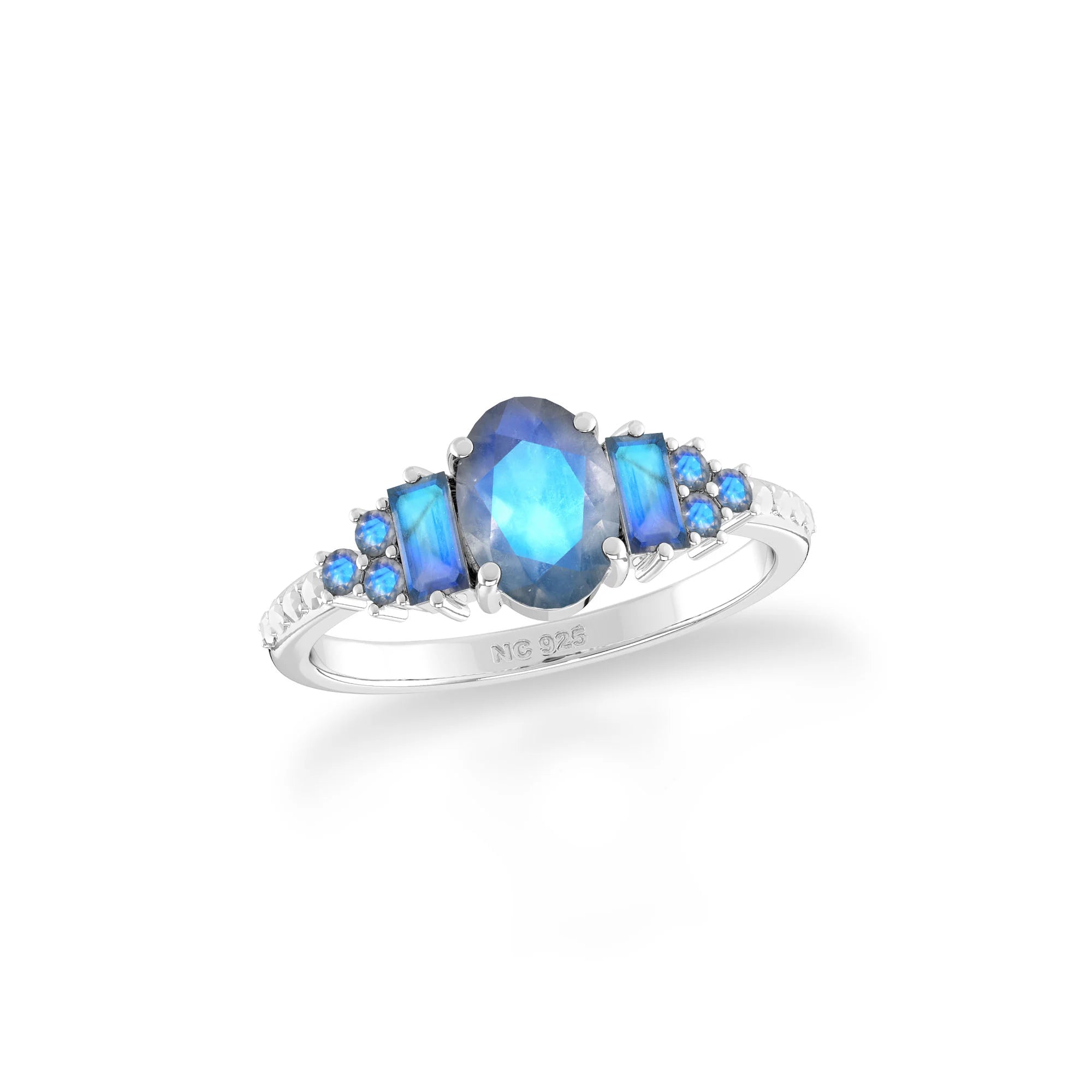 labradorite prong-set ring