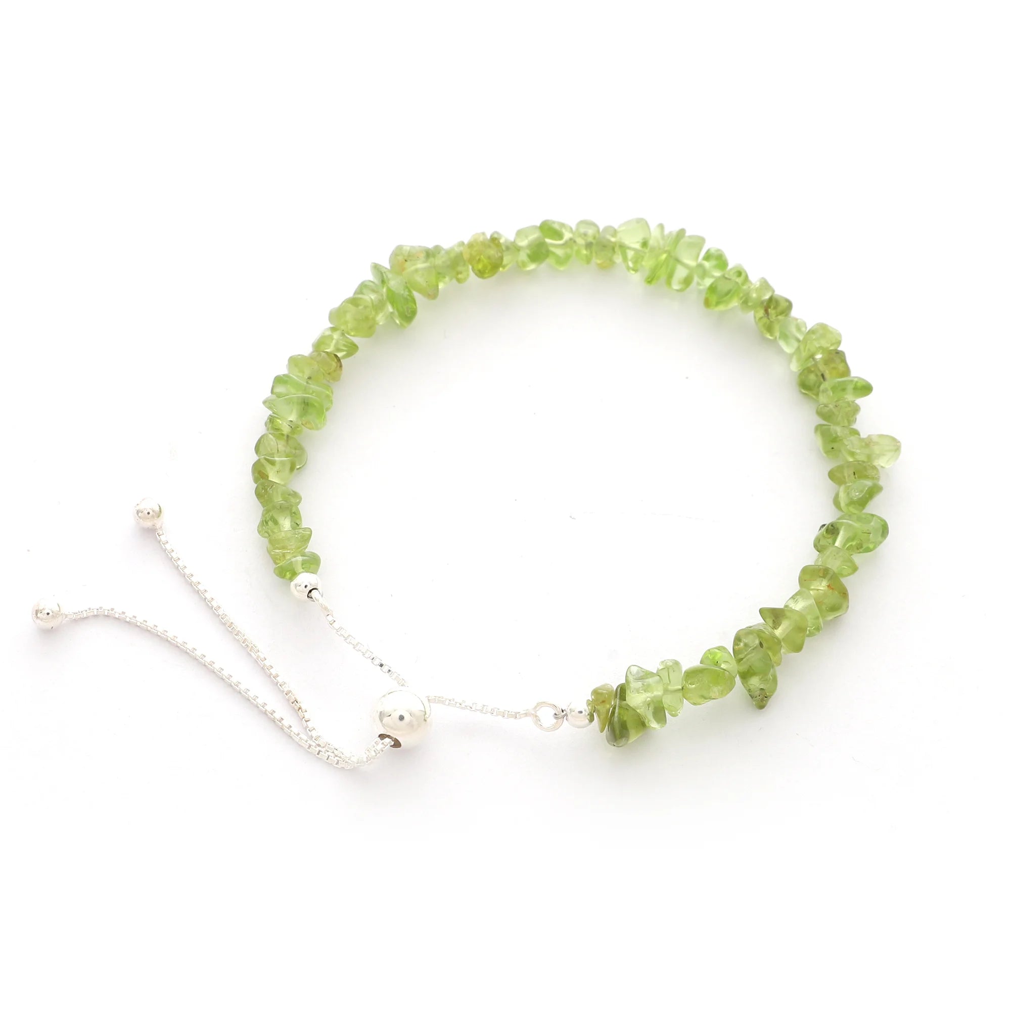 peridot rough bracelet