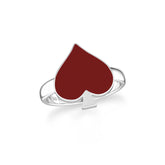 red garnet bezel-set ring