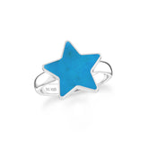 turquoise stackable bezel-set ring