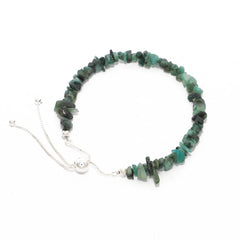 emerald rough bracelet