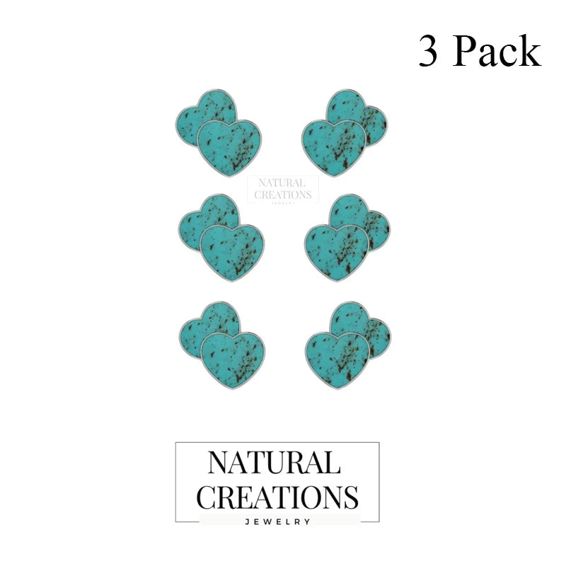 turquoise slice earrings