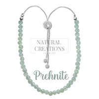 Natural Prehnite Bolo Bracelets for Women in Sterling Silver