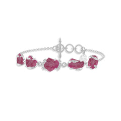 ruby rough bracelet