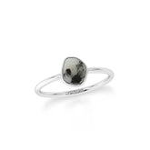tourmalated quartz stackable bezel-set ring