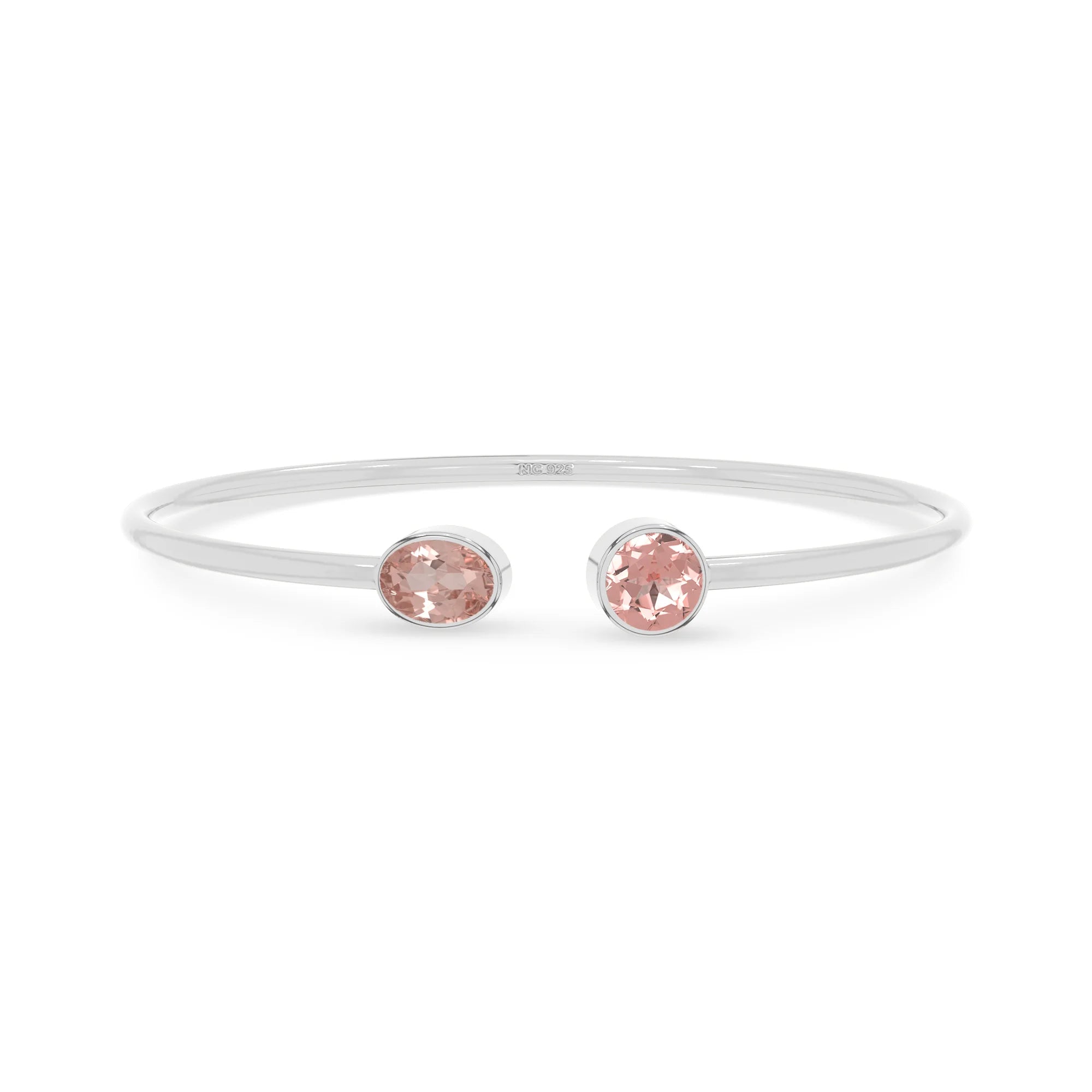 morganite cut bracelet