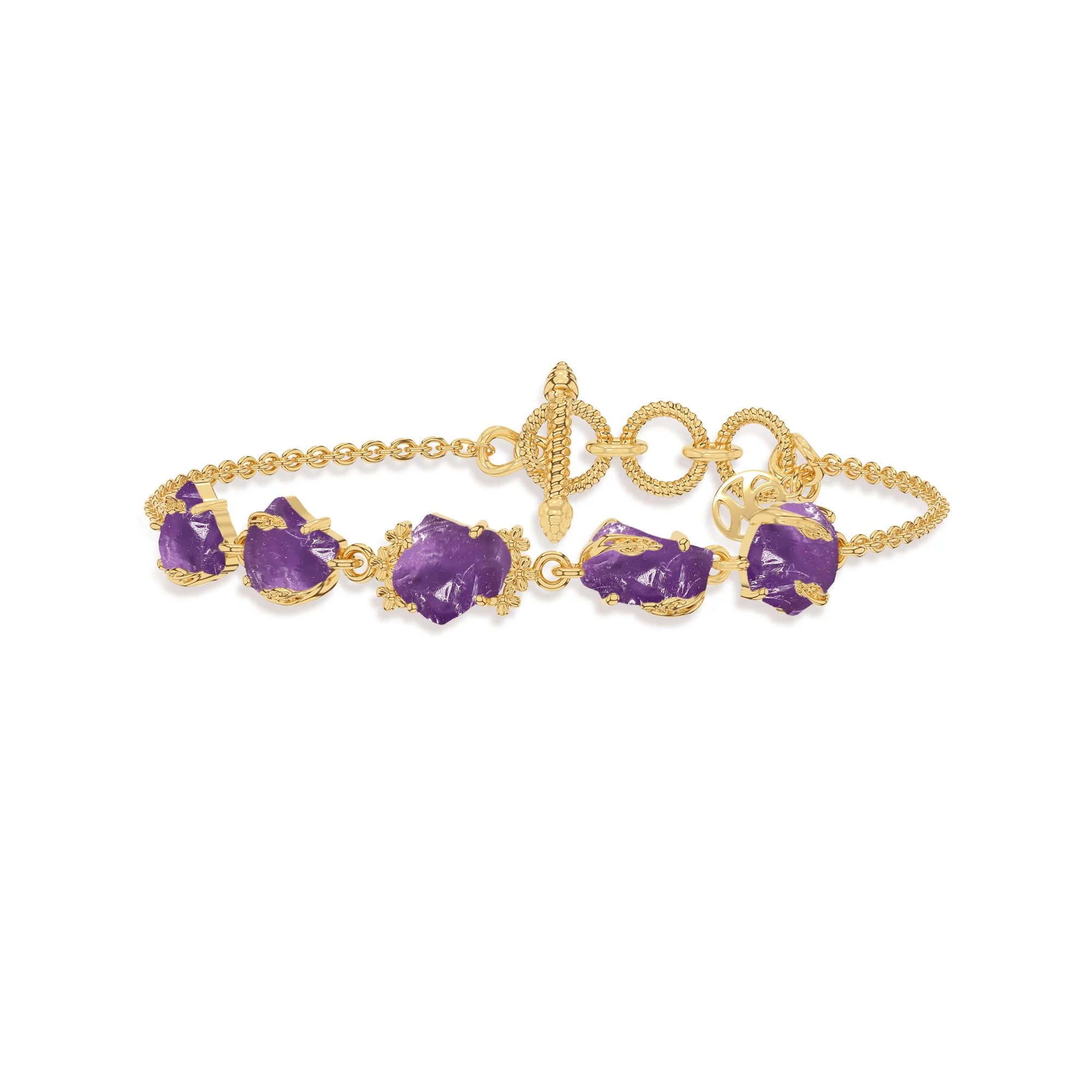 amethyst rough bracelet