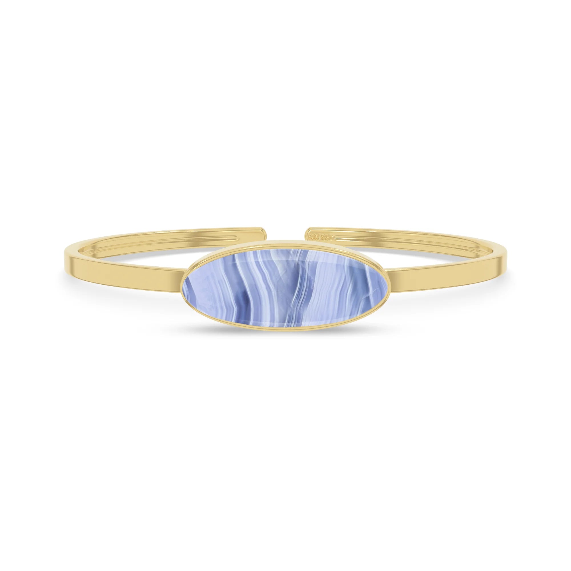 blue lace agate rough bracelet