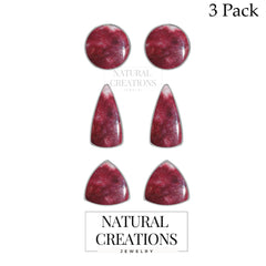 thulite cab earrings