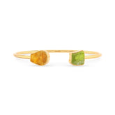 citrine with peridot twister bracelet