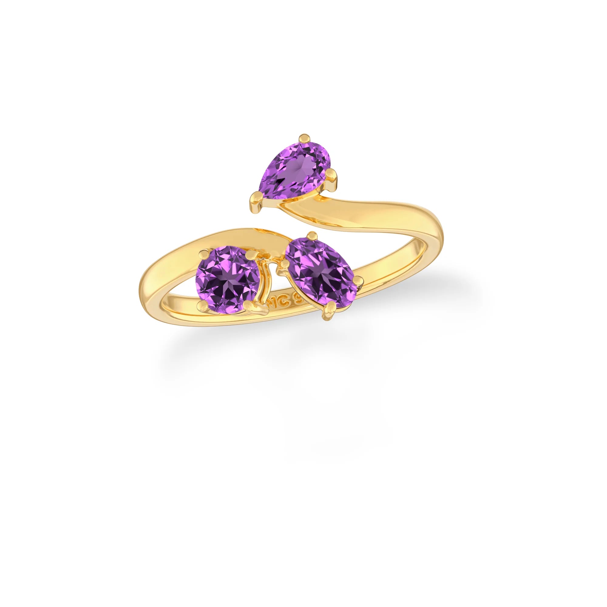 amethyst prong-set ring