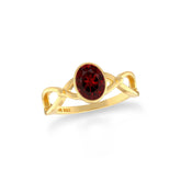 garnet bezel-set ring