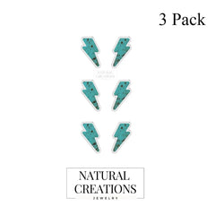 turquoise slice earrings