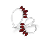 garnet prong-set ring