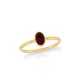 garnet stackable bezel-set ring