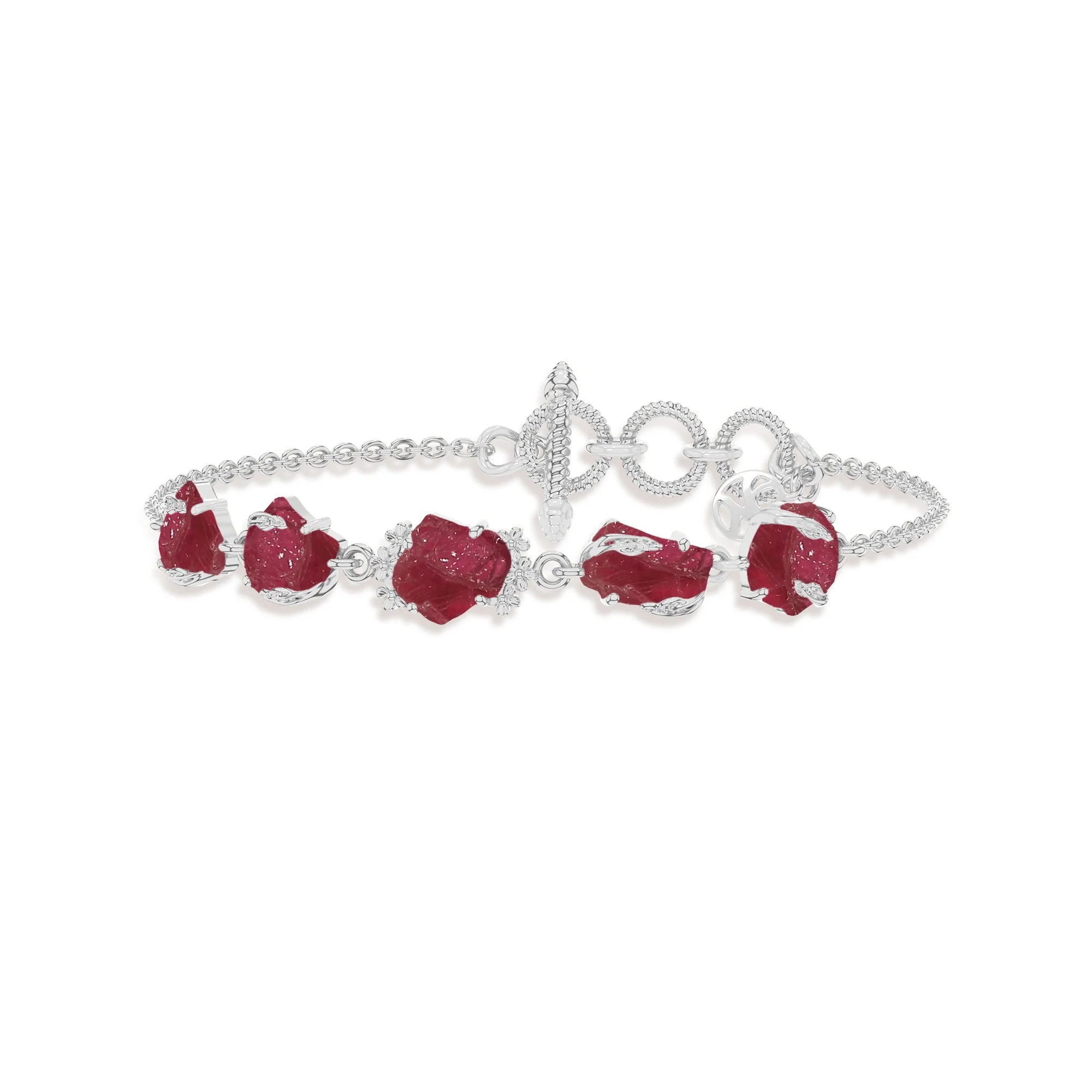 pink tourmaline rough bracelet