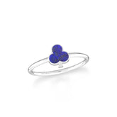 lapis lazuli stackable bezel-set ring