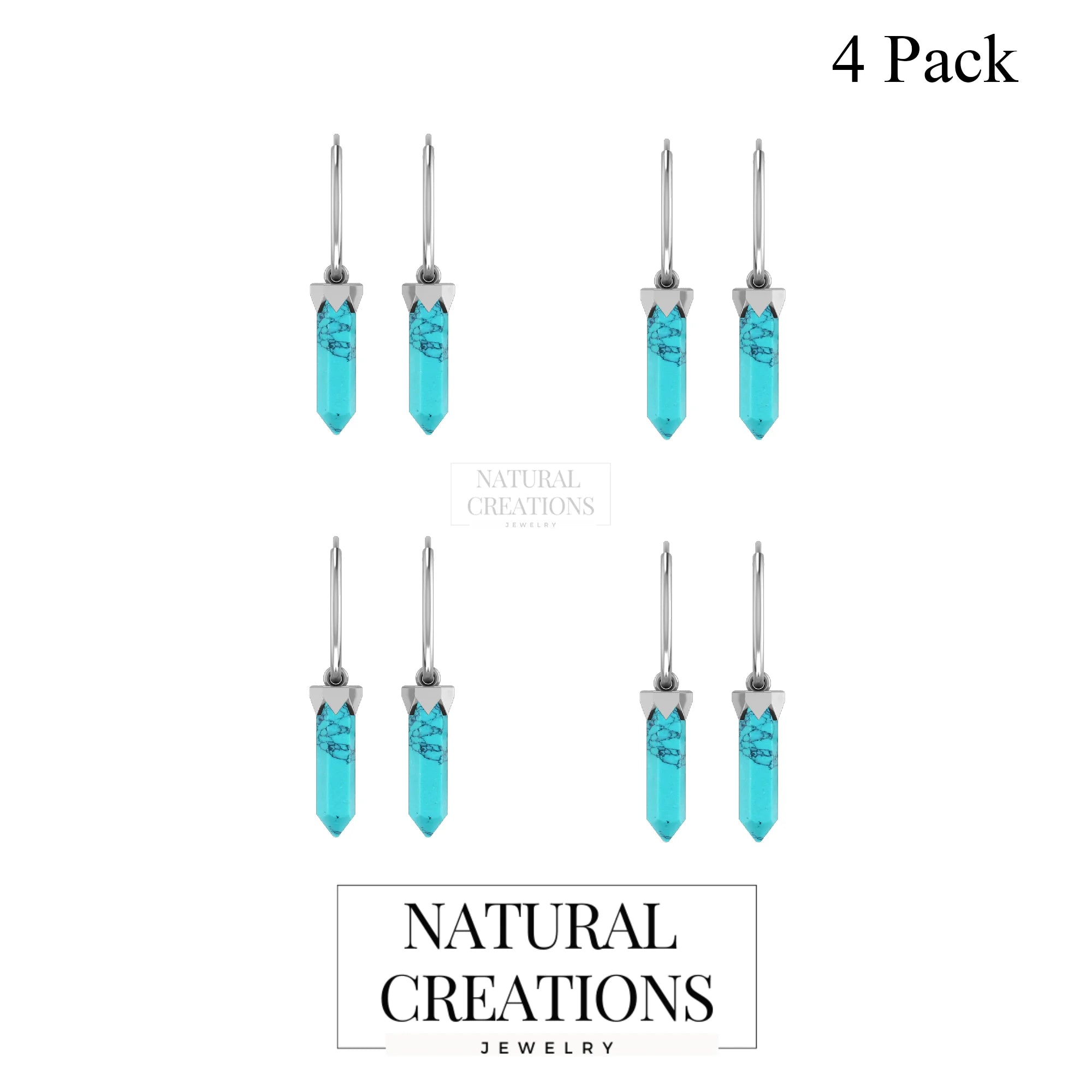 turquoise cut earrings