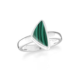 malachite bezel-set ring