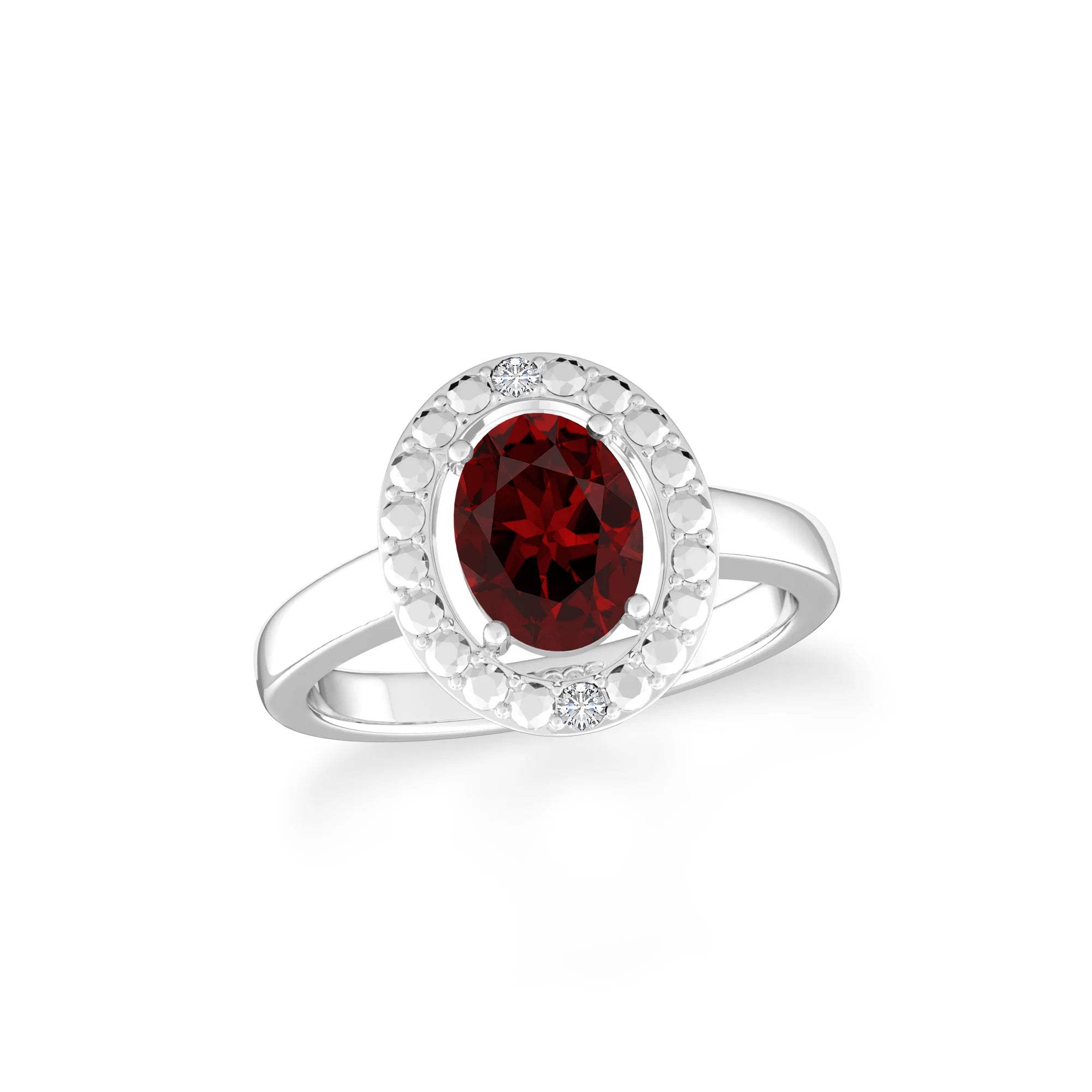 garnet prong-set ring