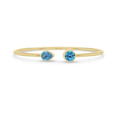 swiss blue topaz cut bracelet