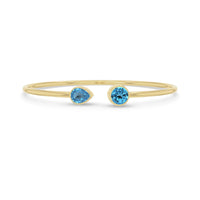 swiss blue topaz cut bracelet