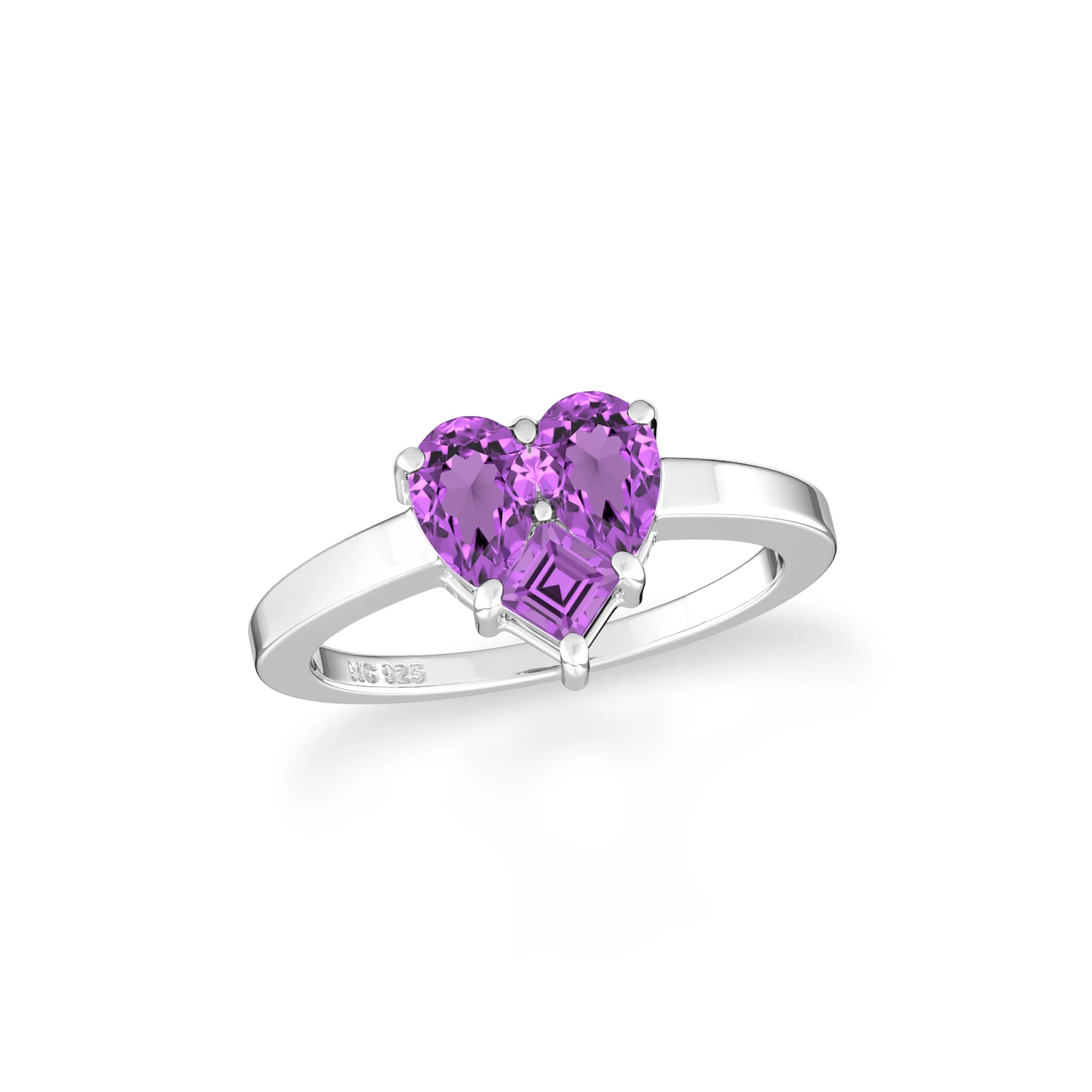 amethyst prong-set ring