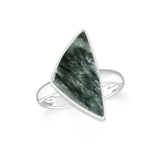 seraphinite bezel-set ring