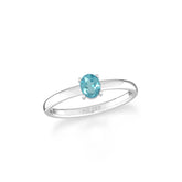 paraiba apatite stackable prong-set ring