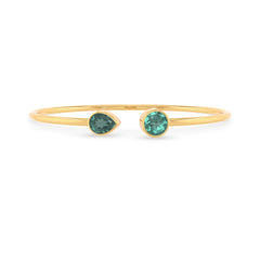 green tourmaline cut bracelet