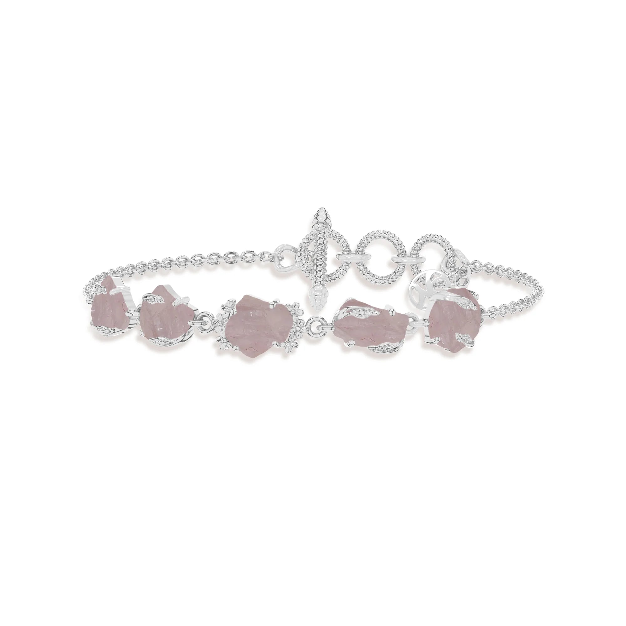 morganite rough bracelet