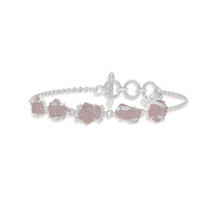 morganite rough bracelet