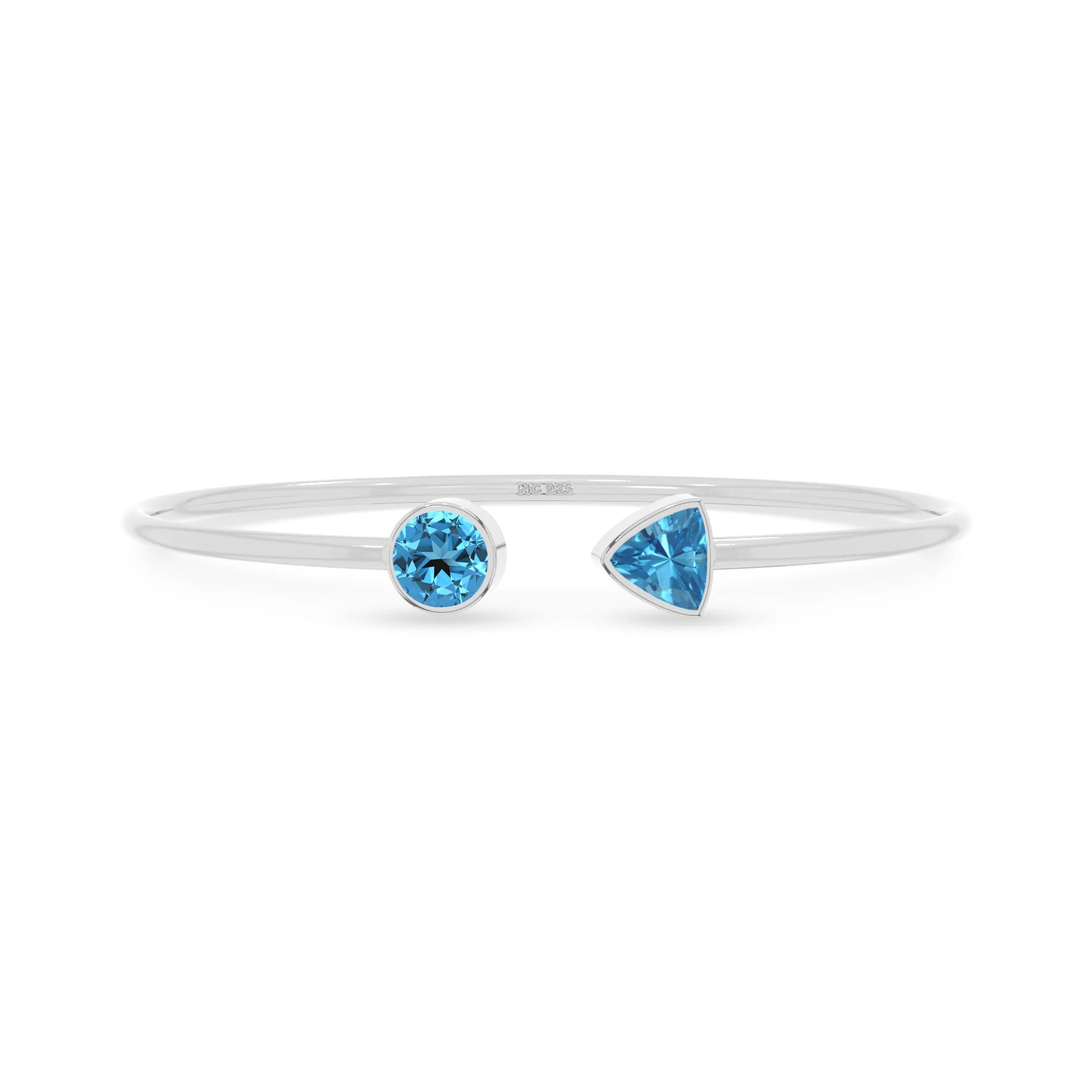 swiss blue topaz cut bracelet