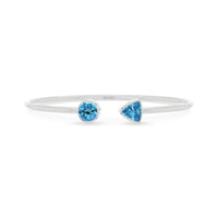 swiss blue topaz cut bracelet