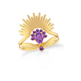 amethyst prong-set ring